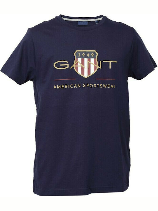 Gant Men's Short Sleeve T-shirt Navy Blue