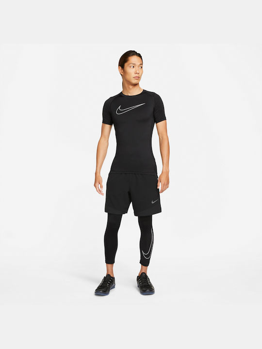 Nike Race Ανδρικό T-shirt Dri-Fit Μαύρο με Λογότυπο
