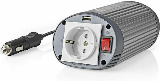 Nedis Invertor Auto Modificat Sine Wave 150W pentru Convertirea 12V DC în 230V AC cu 1xUSB