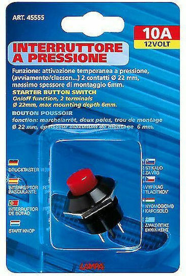 Lampa Car On/Off Switch 10A 12V-24V Universal Red