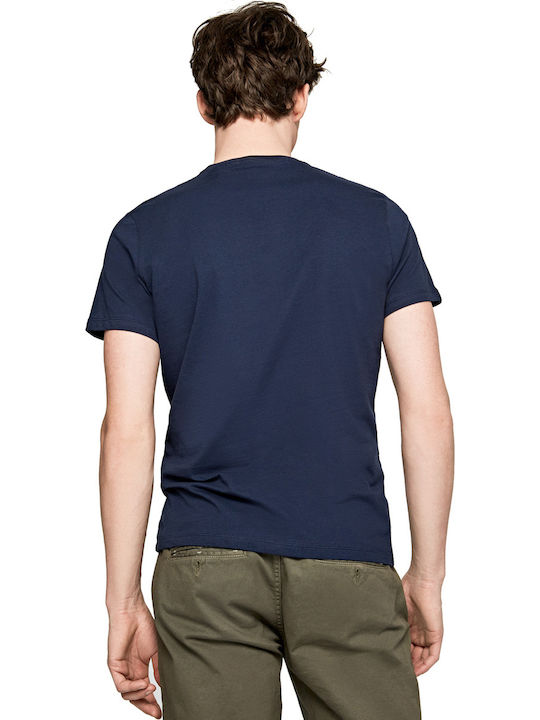Pepe Jeans Eggo Men's Short Sleeve T-shirt Navy Blue