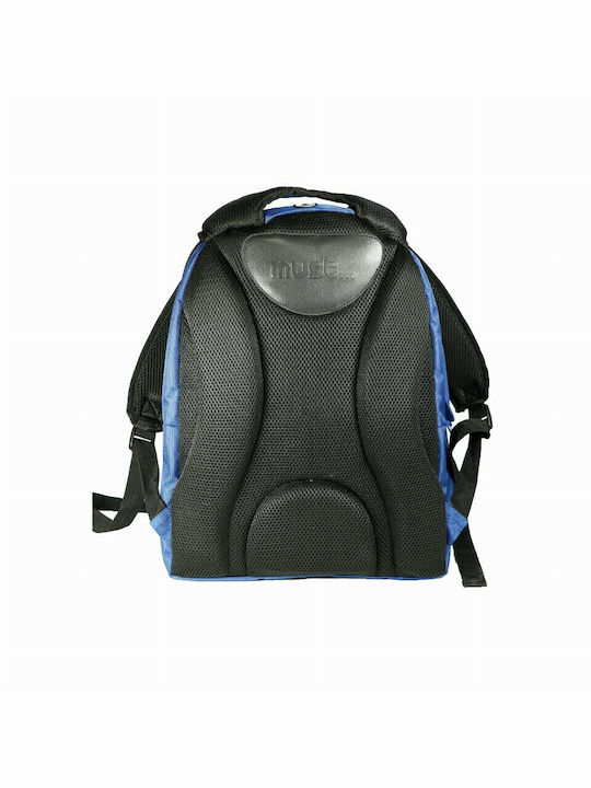 Must Team Monochrome School Bag Backpack Junior High-High School Blue with Water Bottle Holder 22Liters