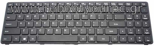Laptop Keyboard for Ideapad 100-15IBD 100-15IBY 100-15 80QQ 6385H-US 300-15 B50-8022 B50-50 with Frame and English (UK) Layout in Black Color