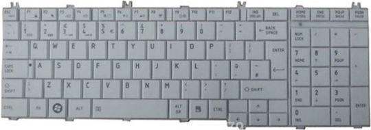 Tastatură Laptop pentru Satellite Pro C650 C660 L650 C655 L670 fără Cadru și Dispunere Engleză (SUA) în Culoare Albă KEY-025