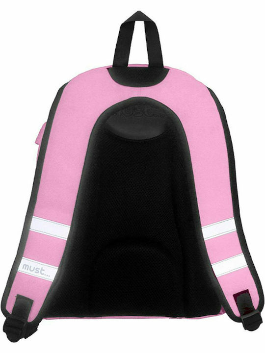 Must Monochrome Rpet Double Pink School Bag Backpack Junior High-High School in Pink color 25lt