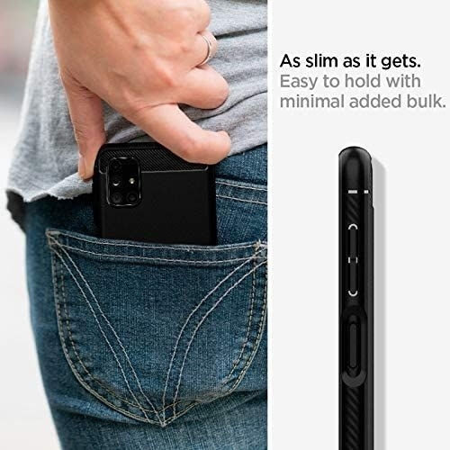 Spigen Rugged Armor Umschlag Rückseite Silikon 2mm Schwarz (Galaxy M51)