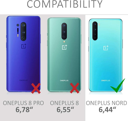 KWmobile Soft Flexible Umschlag Rückseite Silikon Türkis (OnePlus Nord)