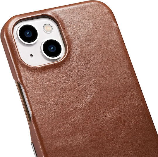 iCarer Metal Clip Vintage Book Δερμάτινο Καφέ (iPhone 13 mini)