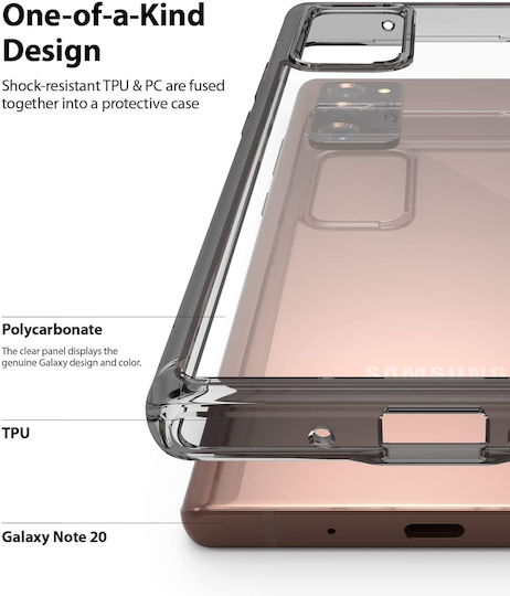 Ringke Fusion Back Cover Plastic 1.2mm with Strap Black (Galaxy Note 20)