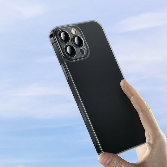 Baseus Frosted Glass Задна корица Силикон Черен (iPhone 13 Pro)