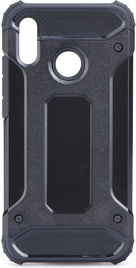 Hurtel Umschlag Rückseite Kunststoff Schwarz (Huawei P30 Lite)