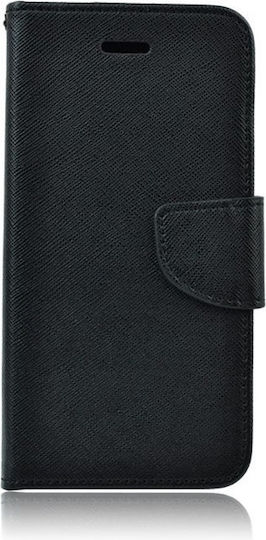 Fancy Wallet Synthetic Leather Black (Huawei P30)