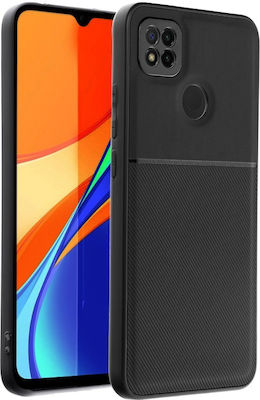 Forcell Noble Umschlag Rückseite Silikon Schwarz (Redmi 9C)