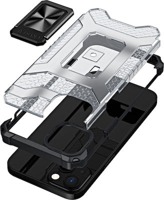 Hurtel Crystal Ring Back Cover Συνθετική Ανθεκτική Μαύρο (iPhone 12 mini)