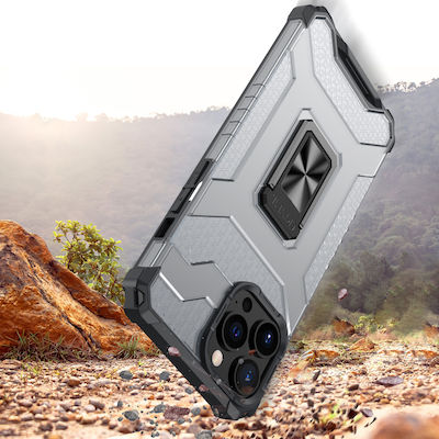 Hurtel Crystal Ring Back Cover Συνθετική Ανθεκτική Μαύρο (iPhone 11 Pro)