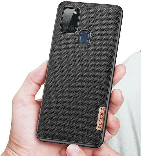 Dux Ducis Fino Back Cover Silicon / Tesatura Negru (Galaxy A21s)