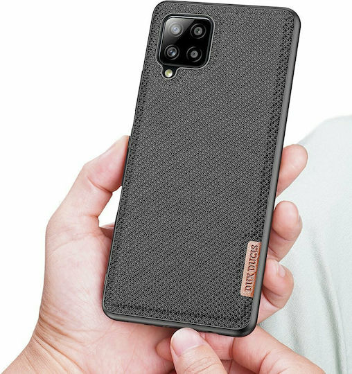 Dux Ducis Fino Umschlag Rückseite Silikon / Stoff Schwarz (Galaxy A42)