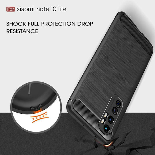Carbon Back Cover Σιλικόνης Μαύρο (Xiaomi Mi Note 10 Lite)