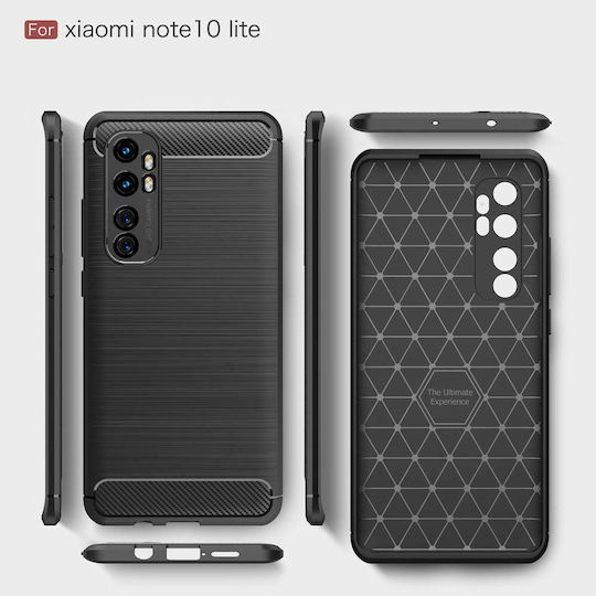 Carbon Back Cover Σιλικόνης Μαύρο (Xiaomi Mi Note 10 Lite)
