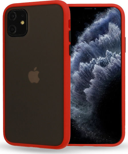 Vennus Color Button Back Cover Silicon Roșu (iPhone 11 Pro)