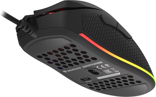 Genesis Krypton 555 RGB Gaming Ποντίκι 8000 DPI Μαύρο