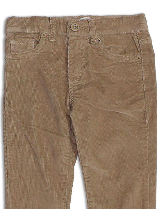 Children's pants light brown velvet for girls (6-10 years old)