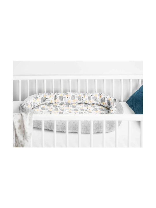 Sensillo Nest Velvet Baby Nest Gray 80x45cm