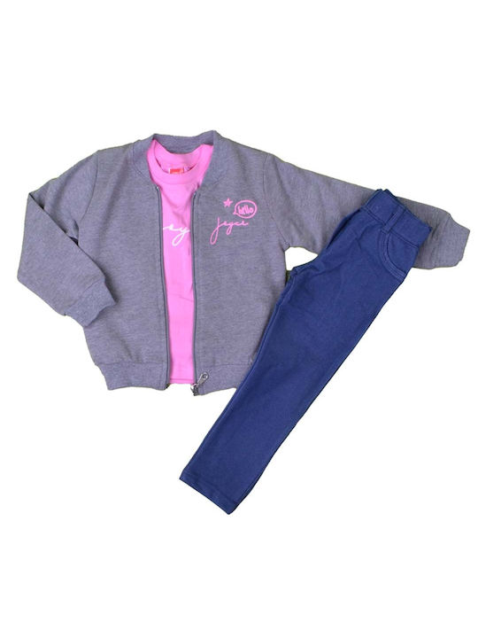 Joyce Kids Set with Pants Winter 3pcs Gray