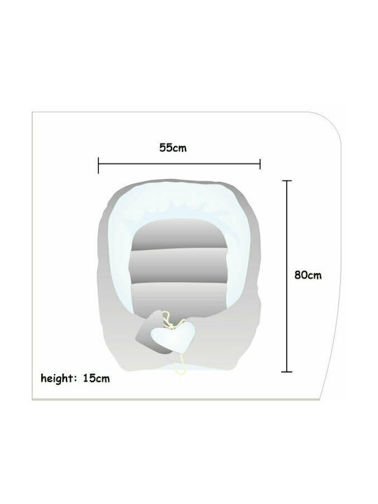 Tuttolina Royal Flounce Baby Nest Mint 80x55cm