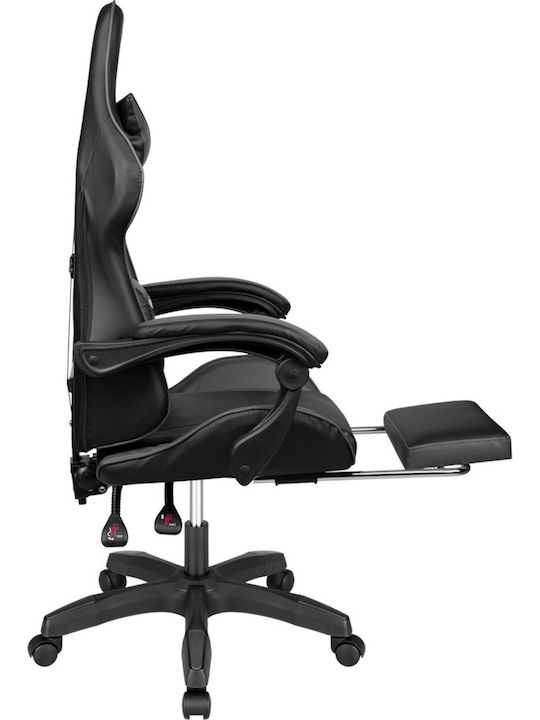 Kruger & Matz Warrior GX-150 Gaming Stuhl mit Fußstütze Schwarz