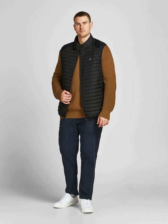Ärmellos Jacke Puffer Schwarz