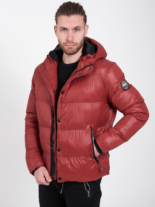 Winter Jacke Puffer Burgundisch