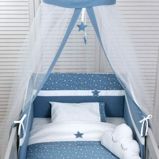 Baby Oliver Baby Bettwäsche-Set Für Krippe Blau 2 Stück