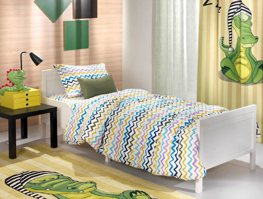 Saint Clair Σετ Σεντόνια Μονά Βαμβακερά Funny Multi 160x250cm 3τμχ