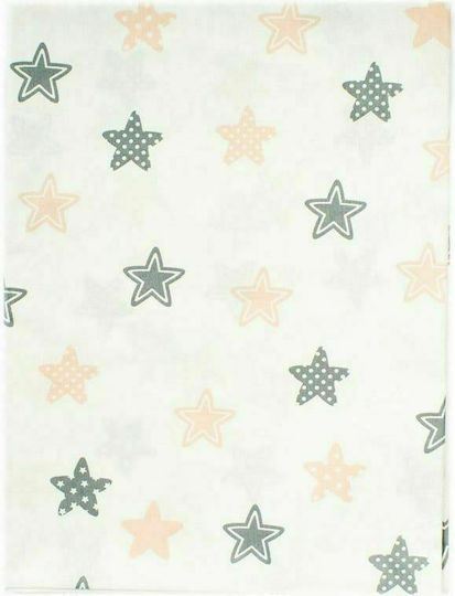 Dimcol Sheet Set Single Cotton Star 103 Grey 160x240cm 2pcs