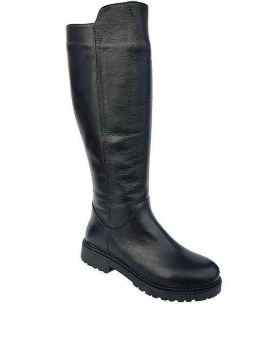 Safe Step Leder Damenstiefel Schwarz