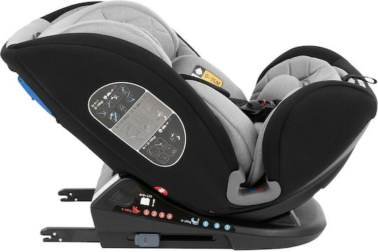 Kikka Boo Multistage Детско Столче за Кола с Isofix Светло сиво 0-36 кг