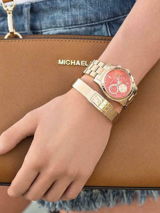 Michael Kors Runway Ρολόι Μπαταρίας με Μεταλλικό Μπρασελέ Michael Kors Runway Ρολόι Μπαταρίας με Μεταλλικό Μπρασελέ