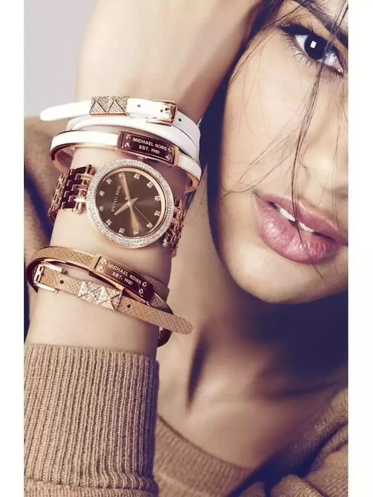 Michael Kors Darci Ceas de Damă cu Rose Gold Brățară Metalică