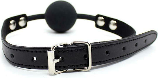 Fetish Addict Adjustable Silicone Gag Ball Cagulă 4cm Black