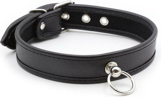 Fetish Addict Collar With Hoop Halsband Black
