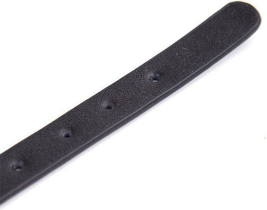 Fetish Addict Adjustable Collar with Hoop Κολάρο 43cm σε Μαύρο Χρώμα