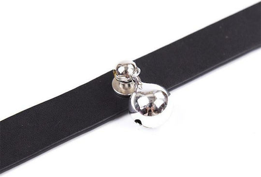 Fetish Addict Adjustable Collar with Bell 43cm Κολάρο Black