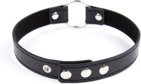 Fetish Addict Adjustable Collar With Hoop Яка 38.2cm в Черен Цвят