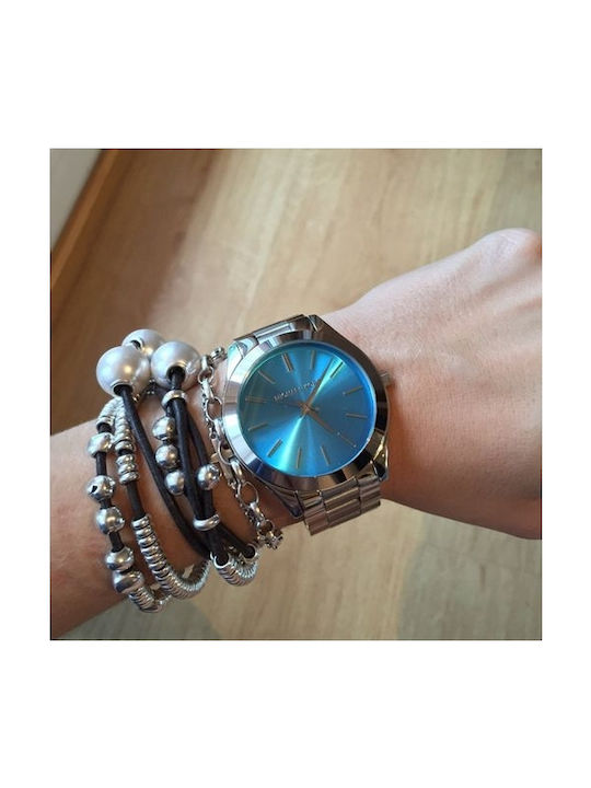Michael Kors Slim Women's Watch with Silver Metal Bracelet