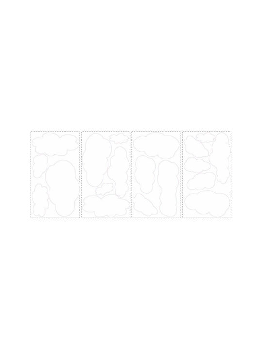 RoomMates Decor Kids Wall Sticker White Clouds 19pcs