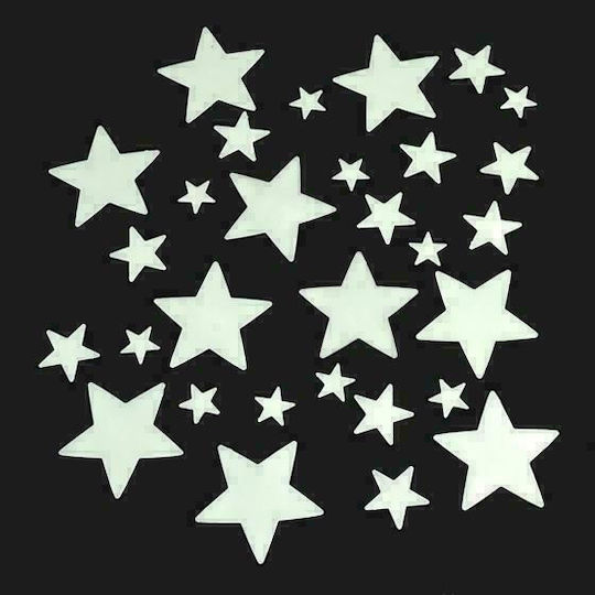 Rex London Kids Glow-in-the-Dark Wall Sticker Ceiling Stars 30pcs