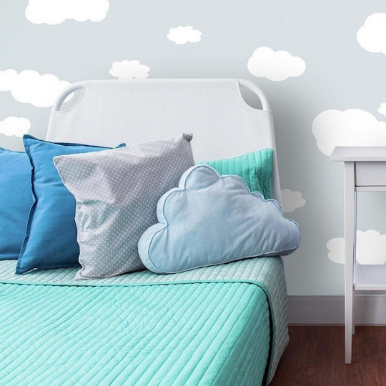 RoomMates Decor Παιδικό Διακοσμητικό Αυτοκόλλητο Τοίχου White Clouds 26.7x12.7εκ. 19τμχ