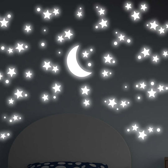 Ango Kids Vinyl Glow-in-the-Dark Wall Sticker Starry Night L 90pcs