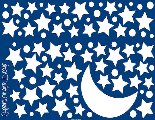 Ango Kids Vinyl Glow-in-the-Dark Wall Sticker Starry Night L 90pcs